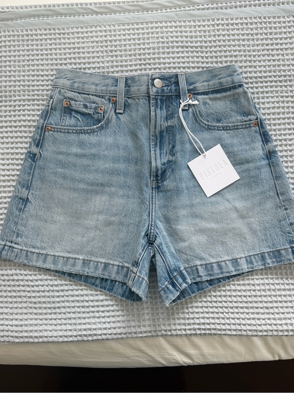 NWT pistola Saige High Rise A-line Short- sz 26- French Riviera color - Picture 9 of 12